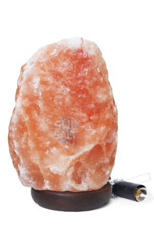 Himalaya-Salzlampe, 4–5 kg, rosa-orange Farbe, Himalaya-Salzlampe mit Ein-/Aus-Knopf - Sulsalt