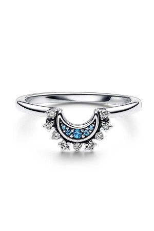 Himmelblauer funkelnder Mondring - Pandora