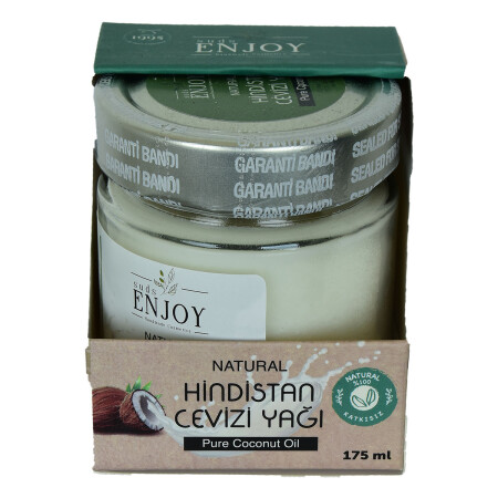 Hindistan Cevizi Yağı Soğuk Pres Saf Doğal Cam Kavanoz 175 Gr - Enjoy