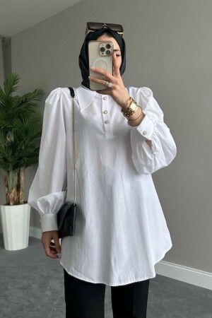 Hiva Hemd Weiß - Haza Moda
