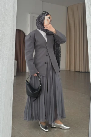 Hm Model Chiffonrock Grau - Nuuwears
