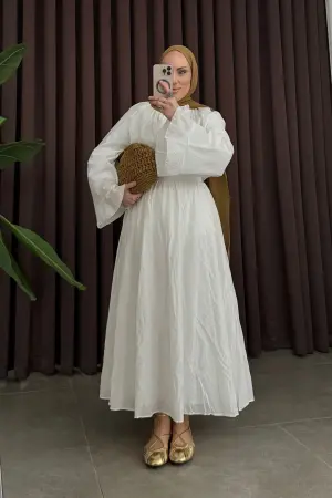 HM Model Cotton Voile Skirt Set White - Nuuwears