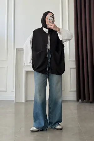 Hm Model Suede Bomber Vest Brown - Nuuwears