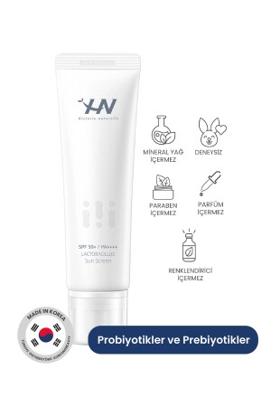 Hn Lactobacillus Sunscreen 50 ml - Repairing Sunscreen with Prebiotics and Probiotics HN00SC1 - HISTOIRE NATURELLE