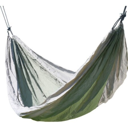Hängematte aus Cattara-Nylon – grün-braun, 275 x 137 cm - Cattara