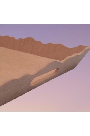 Hobby Decorative Model Tray Rectangular Wave Edge Wood Raw MDF Handmade 1448bng90026 - BENGİ TİCARET