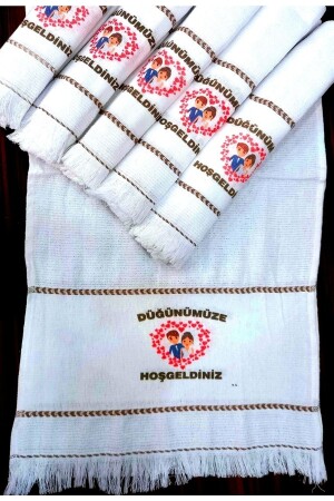 Hochzeitshandtuch, Autohandtuch, Konvoi-Handtuch, 12 Stück. Versprechen, Verlobung, Schulhandtuch, neues Modell Herz 1 743 - yörük tuhafiye
