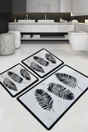 Hoja Bathroom Rug Djt Set of 3 - Chilai Home
