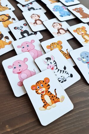 Hölzerne Intelligenzkarten, passendes Spiel, Holzpuzzle, Spielzeug, niedliche Waldtiere - Metafortoys