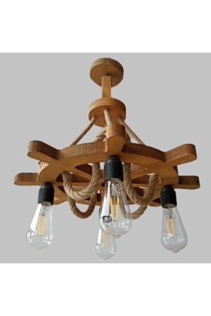 Hölzerner Kronleuchter Helm Home Gift Sailor SMTR4003-240A - SİMETRİ AVİZE
