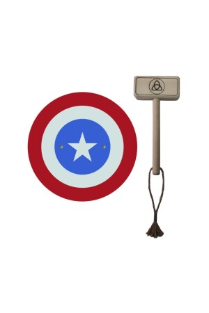 Hölzernes Captain America-Schild und hölzerner Tor (Thor)-Hammer eticset85 - Ahtek