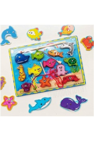 Hölzernes Magnetfischen-Angelspiel MLM94 - Wooden Toys