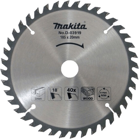 Holztrennscheibe MAKITA 185x30/20/16x2,0mm 40T - Makita Accessories