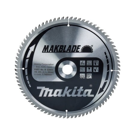 Holztrennscheibe MAKITA 305x30x2,3mm 80T 5° - Makita Accessories