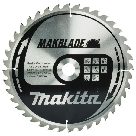 Holztrennscheibe MAKITA 40T 5° 305x30x2,3mm - Makita Accessories