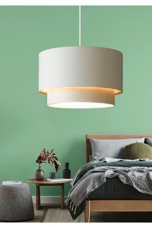 Home Cream Fabric Modern Pendant Lamp Chandelier Interior and Exterior Fabric-ayd-3002 AYD-3002 - HOMİNG