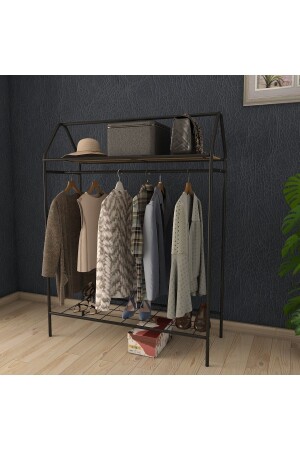 Home Hanger Black Clothes Hanger with Shelf New Design Garment Hanger MC00203 - Metallica Concept