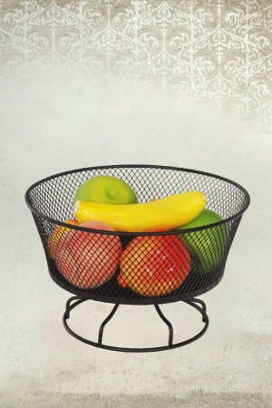 Home Nazlı Fruit Basket (Multi-Purpose Basket) 25 Ø Black 59807 - Venon