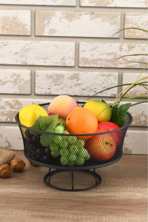 Home Nazlı Fruit Basket (Multi-Purpose Basket) 30 Ø Black - Venon