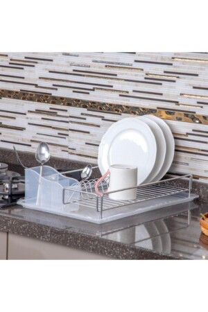 Home Single Layer Plate Rack Dish Rack Chrome Transparent Kb006 GNRL00972 - Geseus