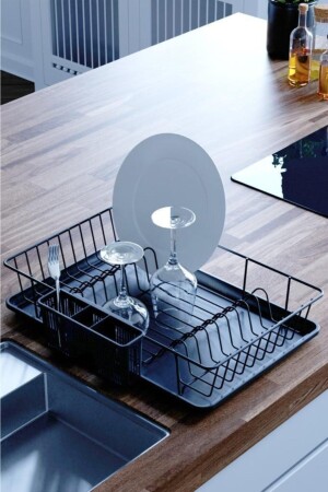 Home Single Layer Plate Rack Dish Rack Matte Black Kb003s GNRL00967 - Geseus