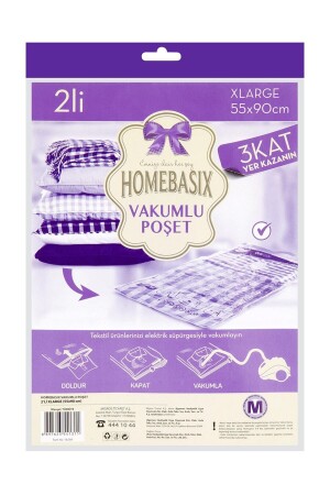 كيس الفراغ المنزلي MNZ-Homebasix 2 قطعة Xl 50379133 - Homebasix