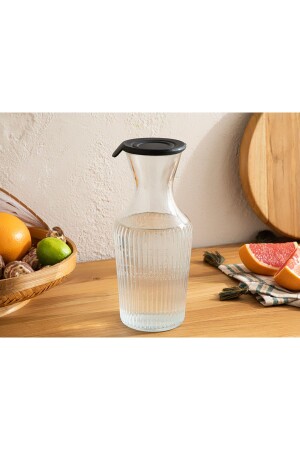 Homie Glass Storage Bottle 1200 Ml Black 10033557 - English Home