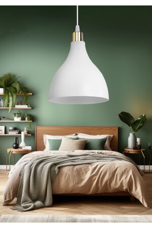 Homing Basic White Pendant Lamp Chandelier Mika-Kitchen, Entrance, Living Room, Bedroom, Cafe Restaurant - Homing