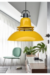 Homing Endüstriyel Retro Sarı Metal Büyük Boy Sarkıt Cafe Restoran AYD-3668 - HOMİNG