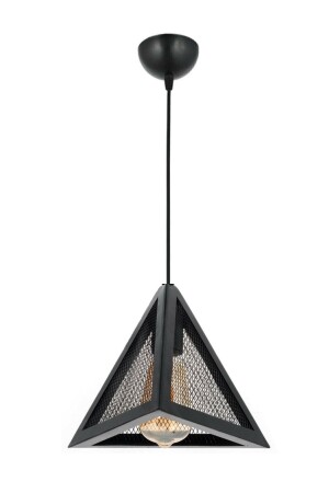 Honeycomb New Style Detailed Rustic Model Triangle Single Pendant Lamp Chandelier LMBDR0083-BLKUCGENTELLI - Lambadar
