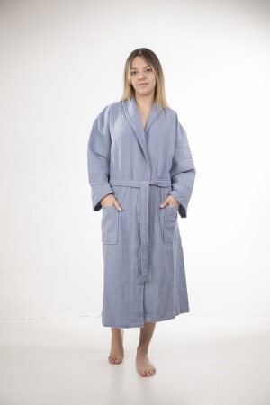 Honeycomb Pique Bathrobe ADPPKB - Alexander Deseo