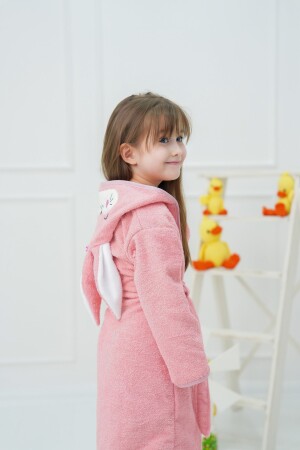 Hooded Girl's Boy's Bathrobe Cotton TKSMDJR100 - TEKSMODA