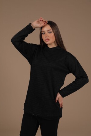 Hooded Striped Sweat - Saqa Prive