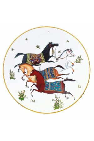 Horse Patterned Single Cake Plate 2172334 - ARTER Home