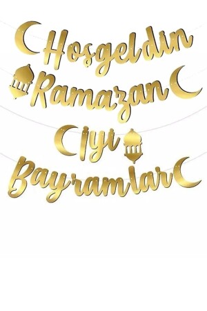 Hoşgeldin Ramazan Yazılı Banner İyi Bayramlar Banner Ramazan Süsleri Eid Mubarak - Party Mix