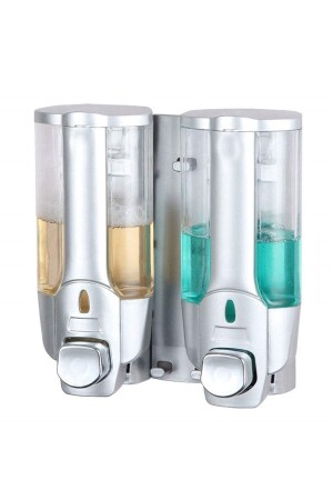 Hotel Type Shampoo Dispenser, Liquid Soap Dispenser, Silver, 2 Compartments. 901547 2019HYJN901547 - Tarko
