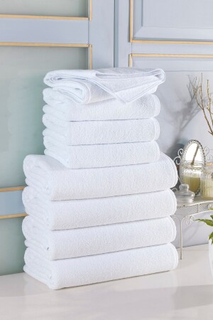 Hotelhandtuch, 1 Stück, Baumwolle, Hand-, Gesichts- und Kopftuch, 230 g, 50 x 90 cm – Weiß - Mariva Home