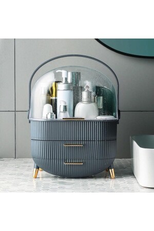 House By House Schubladen-Make-up-Kosmetik-Organizer, Grau - Piev