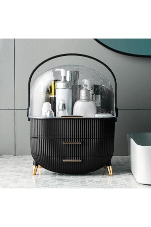 House By House Schubladen-Make-up-Kosmetik-Organizer, Schwarz - Piev