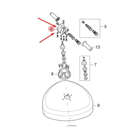 Housing part for the NILFISK Hydroscrub P300 pad cleaning attachment - Nilfisk
