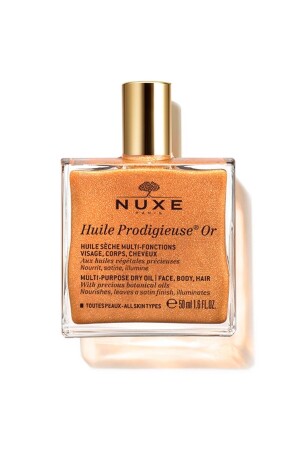 Huile Prodigieuse Or Golden Glitter Mehrzweck-Trockenöl für Gesicht, Körper und Haare, 50 ml - Nuxe