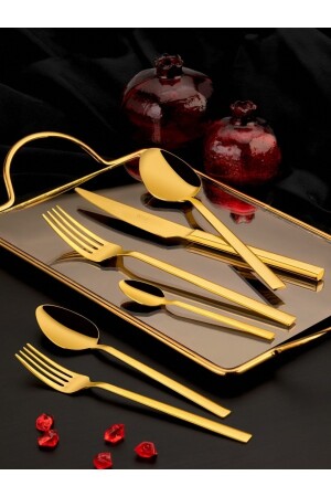 Hüma Titanium 36 Piece Fork Spoon Knife Set 352 - ÖZLİFE