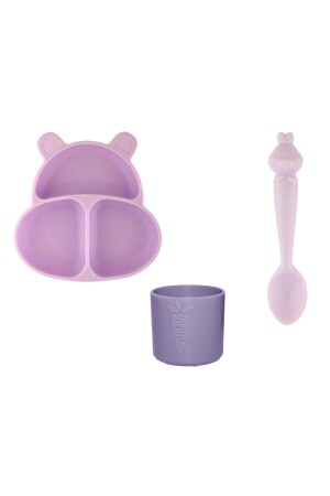 Huppo & Bubu & Hamham Set (Silicone Vacuum Plate & Cup & Spoon) HUPPOBUBUHAMHAM - pandish