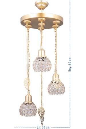 Hürrem 3-Piece Pendant Chandelier (gold) PA. 0240 - polataydinlatma