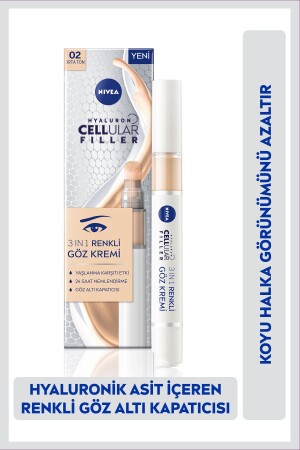 Hyaluron Cellular Filler 3in1 Renkli Orta Ton Göz Bakım Kremi 4ml- Göz Altı Kapatıcısı - Nivea