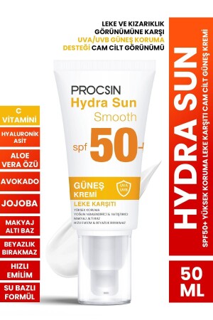 Hydra Sun Spf50+ Intensive feuchtigkeitsspendende, beruhigende Anti-Makel-Glashaut-Sonnencreme Pa++++ - Procsin