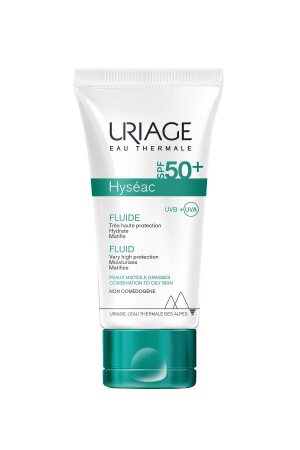 Hyseac Fluide Spf50+ 50 Ml Special Sunscreen for Acne Prone, Combination and Oily Skin 50+ 3661434001932 - Uriage