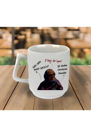 I SAID GOOD, MY Nerves Are Broken. WRITTEN CHARACTER PRINTED PORCELAIN NESCAFE & LATTE CUP Ç12 - GünayStore