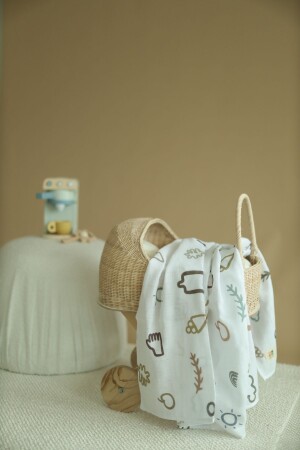 Ice Cream 120x100cm Organic Cotton Muslin Cover IC26 - YouBee