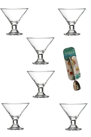Ice Cream And Dessert Bowl Ice Ville 12 Piece Ice Cream Set with Spoon 440410-12 Pieces - Paşabahçe